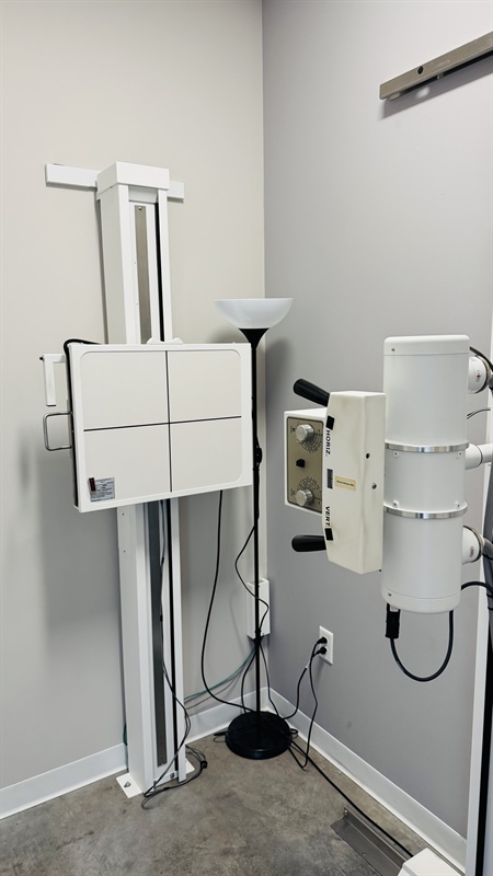Digital X-ray equipment used for chiropractic evaluation at Restore Chiropractic in Maple Grove, MN